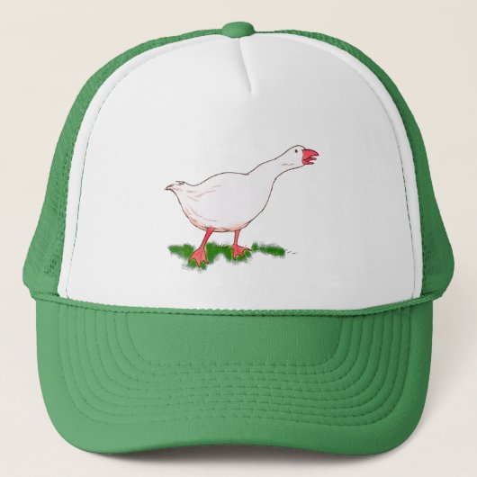 witte boerderijen gans trucker pet (Voorkant)