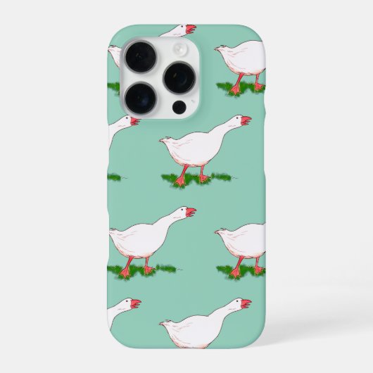 witte boerderijgans iPhone hoesje (Achterkant)