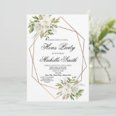 Witte Boho Bloemige Geometrische Hen Party Kaart (Staand voorkant)