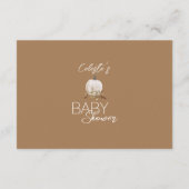 Witte Boho Pompoen Baby shower Boeken voor Baby Informatiekaartje (Achterkant)