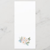 WITTE BOHO ROZEN BLOEMEN TROUW DINER MENU (Achterkant)