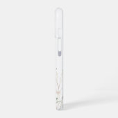 Witte Boho Waterverf Wilde Bloemen iPhone 16 Hoesje (Linkerkant)