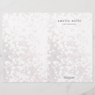 Witte Bokeh Bi-voudig bijsluiter Briefhoofd