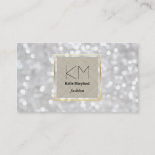 Witte Bokeh Gouden Rand Visitekaartje