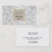 Witte Bokeh Gouden Rand Visitekaartje (Voorkant / Achterkant)
