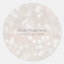 Witte Bokeh Moderne Glamour Chic Douane Feest Favo