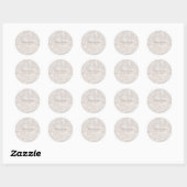 Witte Bokeh Moderne Glamour Chique Custom Party Fa Ronde Sticker (Vel)