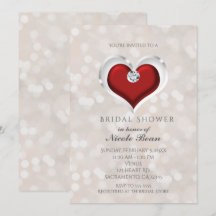Witte Bokeh & Rode Valentijn Glam Bruidsfeest