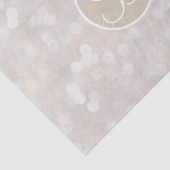 Witte Bokehlichten Fonkelend Monogram Letter Initi Tissuepapier (Detail)