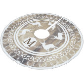 Witte bokken gewei lichte houten planken monogram kerstboom rok (Gekanteld)