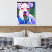 Witte bokser op omwikkeld canvas afdruk (Insitu (Slaapkamer))