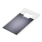 Witte bollen creditkaart flessenopener (Voorkant Gekanteld)