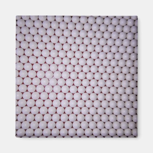 Witte bollen magneet (Voorkant)