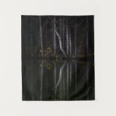 Witte bomen die in het meer reflecteren wandkleed (Voorkant)