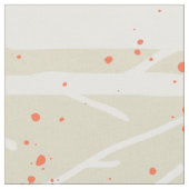 Witte bomen en Oranje stippen Stof (Close Up)