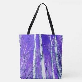 Witte bomen intens blauwe lucht in februari tote bag