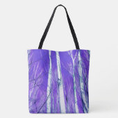 Witte bomen intens blauwe lucht in februari tote bag (Achterkant)