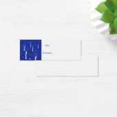 witte bomen op blauwe label mini visitekaartjes (Bureau)