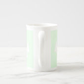 Witte bomen op Bord groen Porselein Kop (Achterkant)