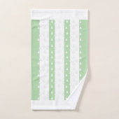 Witte bomen + pastelgroene strepen bad handdoek (Handdoek)