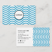Witte Bondi Blauwe Golf Design Visitekaartje (Voorkant / Achterkant)