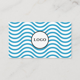 Witte Bondi Blauwe Golf Design Visitekaartje