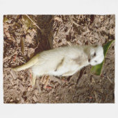 Witte Bont Meerkat, grote fleece deken. Deken (Voorkant (Horizontaal))