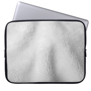 Witte bontlaptophoes laptop sleeve