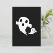 Witte Boo Feestdagenkaart (Staand voorkant)