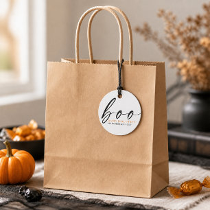 Witte Boo Gelukkig Halloween Bedankjes Labels