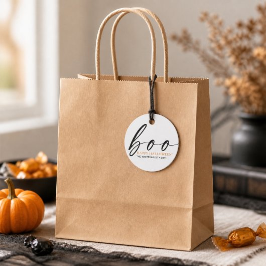 Witte Boo Gelukkig Halloween Bedankjes Labels