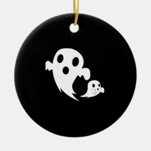 Witte Boo Keramisch Ornament