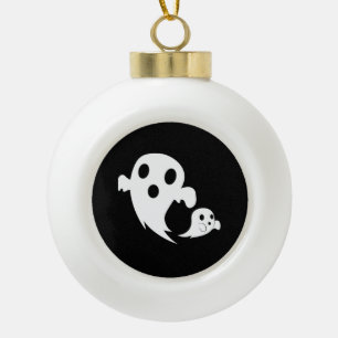 Witte Boo Keramische Bal Ornament