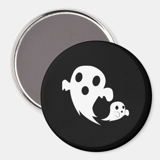 Witte Boo  Magneet (Voorkant / Achterkant)