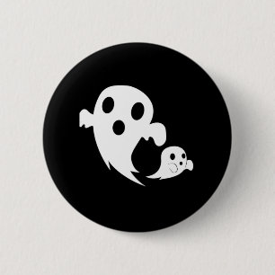 Witte Boo  Ronde Button 5,7 Cm