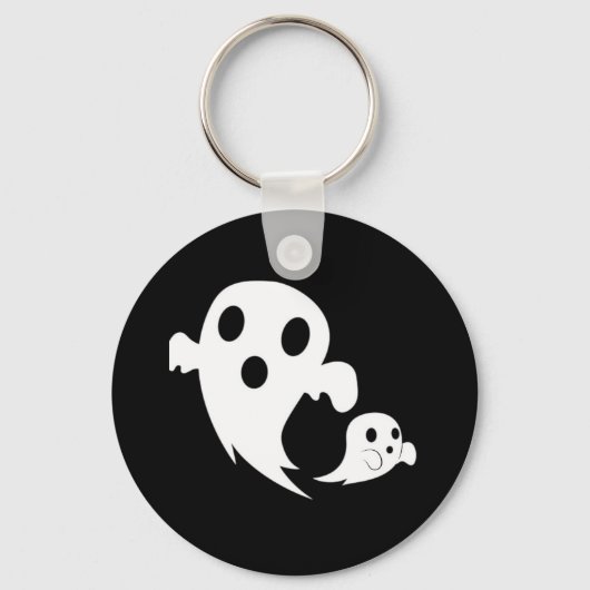 Witte Boo Sleutelhanger (Voorkant)