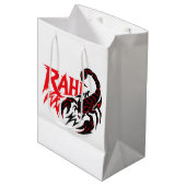 Witte boodschappentas met een gestileerd schorpioe medium cadeauzakje (Voorkant Gekanteld)