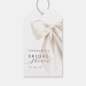 Witte Boog Bruidsdouche Cadeaulabel (Achterkant)