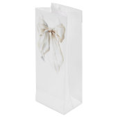 Witte Boog Bruidsfeest Dankbetuigingsgeschenken Wijn Cadeautas (Achterkant Gekanteld)