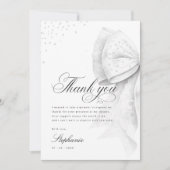 Witte Boog Bruidsmeisjesfeest Bedankkaart (Voorkant)
