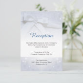 Witte Boog Bruiloft 2-in-1 Ontvangst Verblijf Kaart (Staand voorkant)