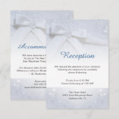 Witte Boog Bruiloft 2-in-1 Ontvangst Verblijf Kaart (Voorkant / Achterkant)