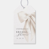 Witte Boog Bruiloftsfeest Cadeaulabel (Voorkant)