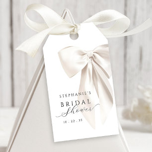 Witte Boog Bruiloftsfeest Cadeaulabel