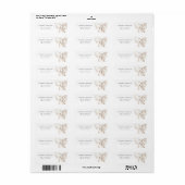 Witte Boog Bruiloftsshower Retour Etiket (Full Sheet)