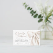 Witte Boog Display Baby Shower Informatiekaartje (Staand voorkant)