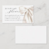 Witte Boog Display Shower Informatiekaartje (Voorkant / Achterkant)