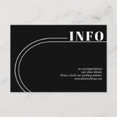 Witte boog en typografie zwart minimalistische bru informatiekaartje (Voorkant)