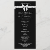 Witte boog en zwarte bruiloft programma programmakaart (Voorkant)