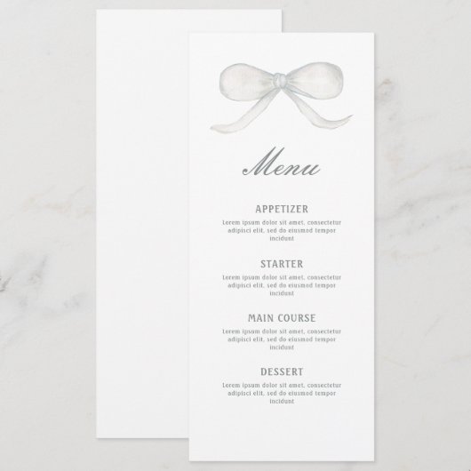 Witte Boog Klassiek Menu (Voorkant / Achterkant)
